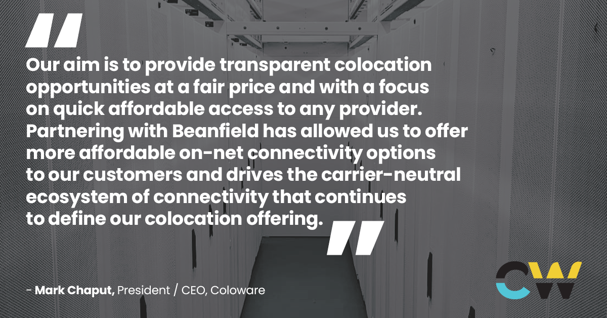 Connectivity in the Colocation Space with Beanfield and Coloware