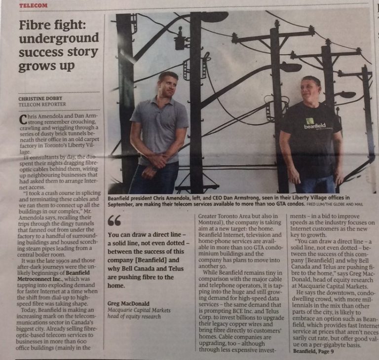 In the news Fibre fight an underground success story grows up